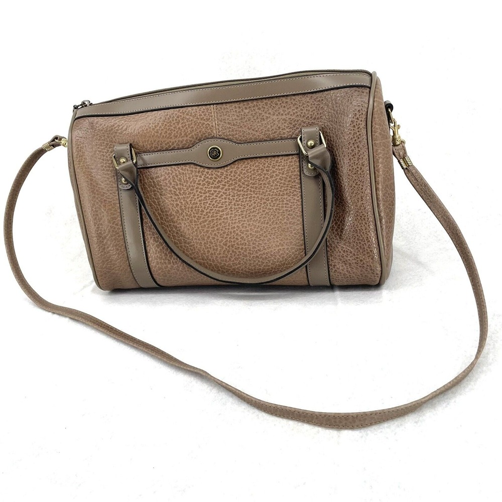 Vintage 80s‎ John Romain Leather Purse Original Card Strap Tan Crossbody Tartan
